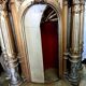 Superb early 19th century church tabernacle in gilded stuccoed wood