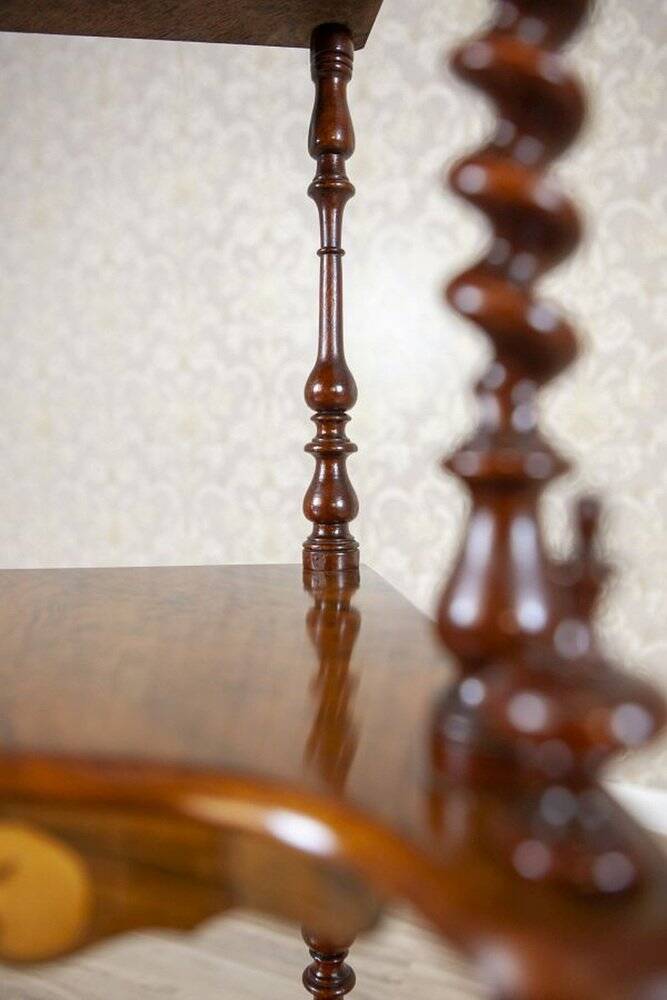 Late 19th Century Inlaid Corner Shelf, 1890s