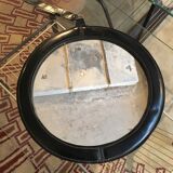 Leather mirror with clip