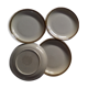 Suite de quatre assiettes plates en grès