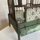Octagonal bird cage made of wood and wire around 1920
