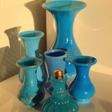 Vases in opaline - set of 6-