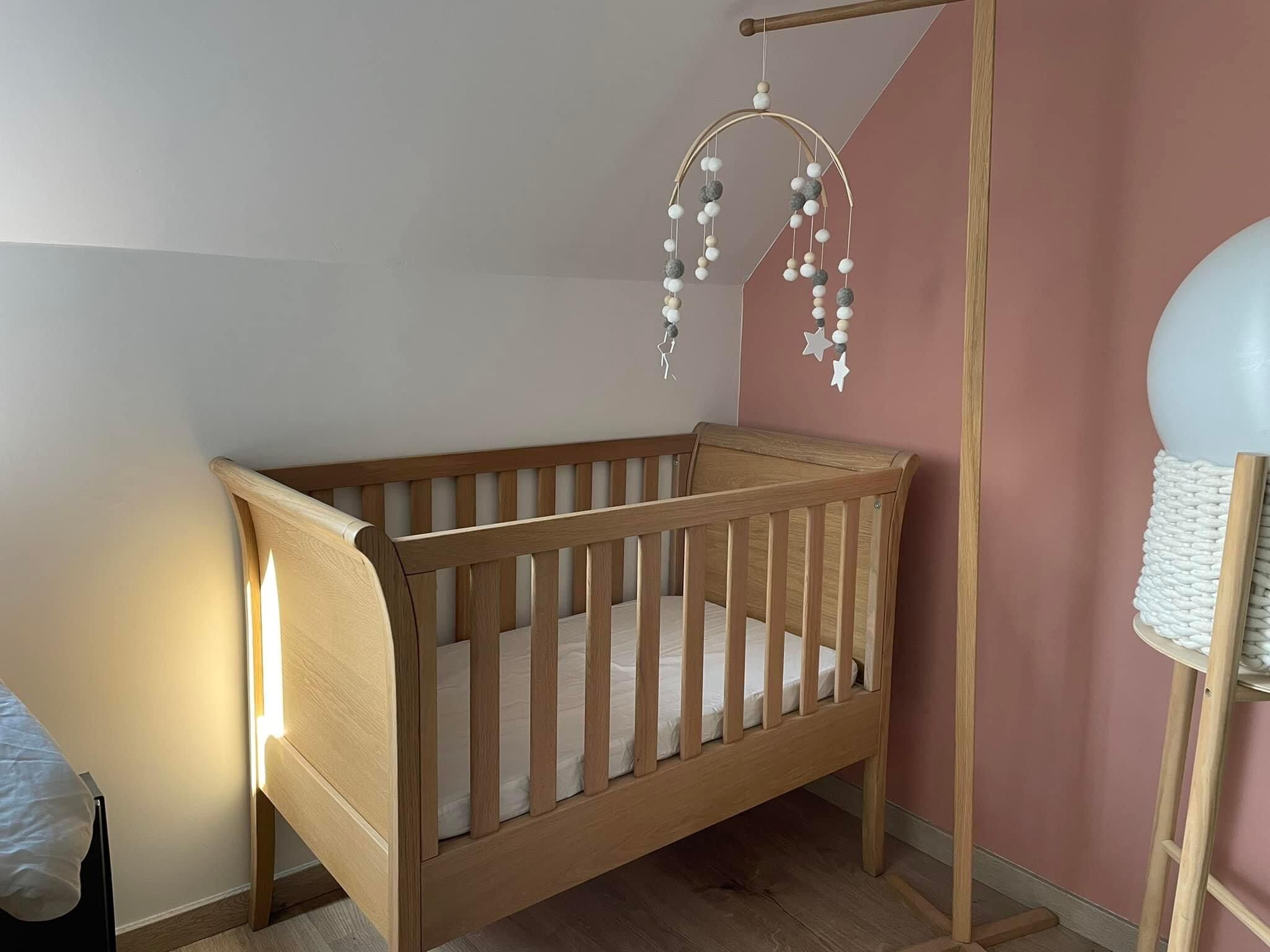 Solid wood jacadi cot