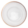 Large Vintage Glass Plate, Patterned Crystal Platter with Bronze Rim. Italy