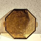 Smoked glass Art Deco tray