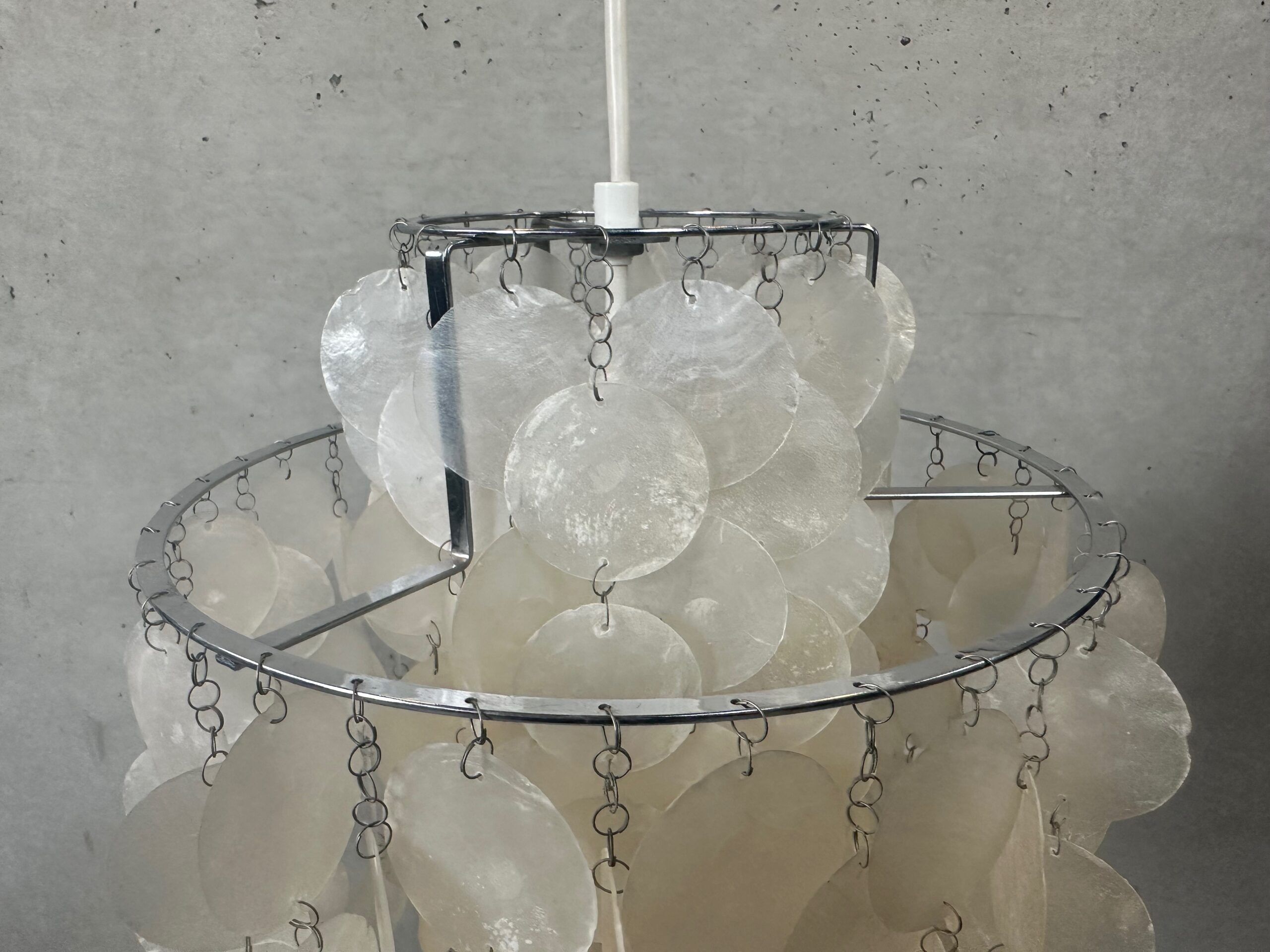 Vintage capiz pendant lamp