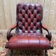 Chesterfield English Slipper Chair in tufted leather