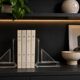 Bookends in solid methacrylate – Rare modernist design, 1980s