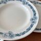 Set of 6 semi-deep plates in ironstone Longchamp model Denise.