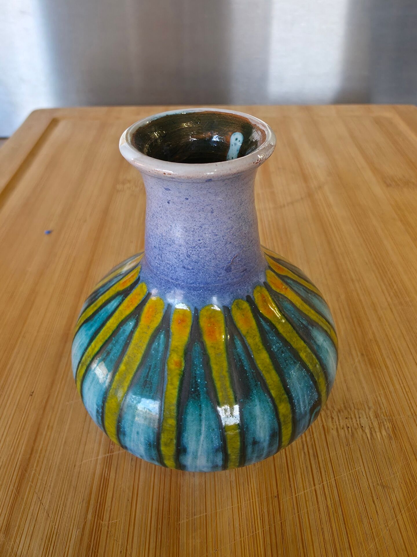 Mini vase soliflore style Vallauris vintage – 1960s polychrome