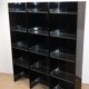 Vintage Space Age bookshelf in black and clear plexiglass – 1970