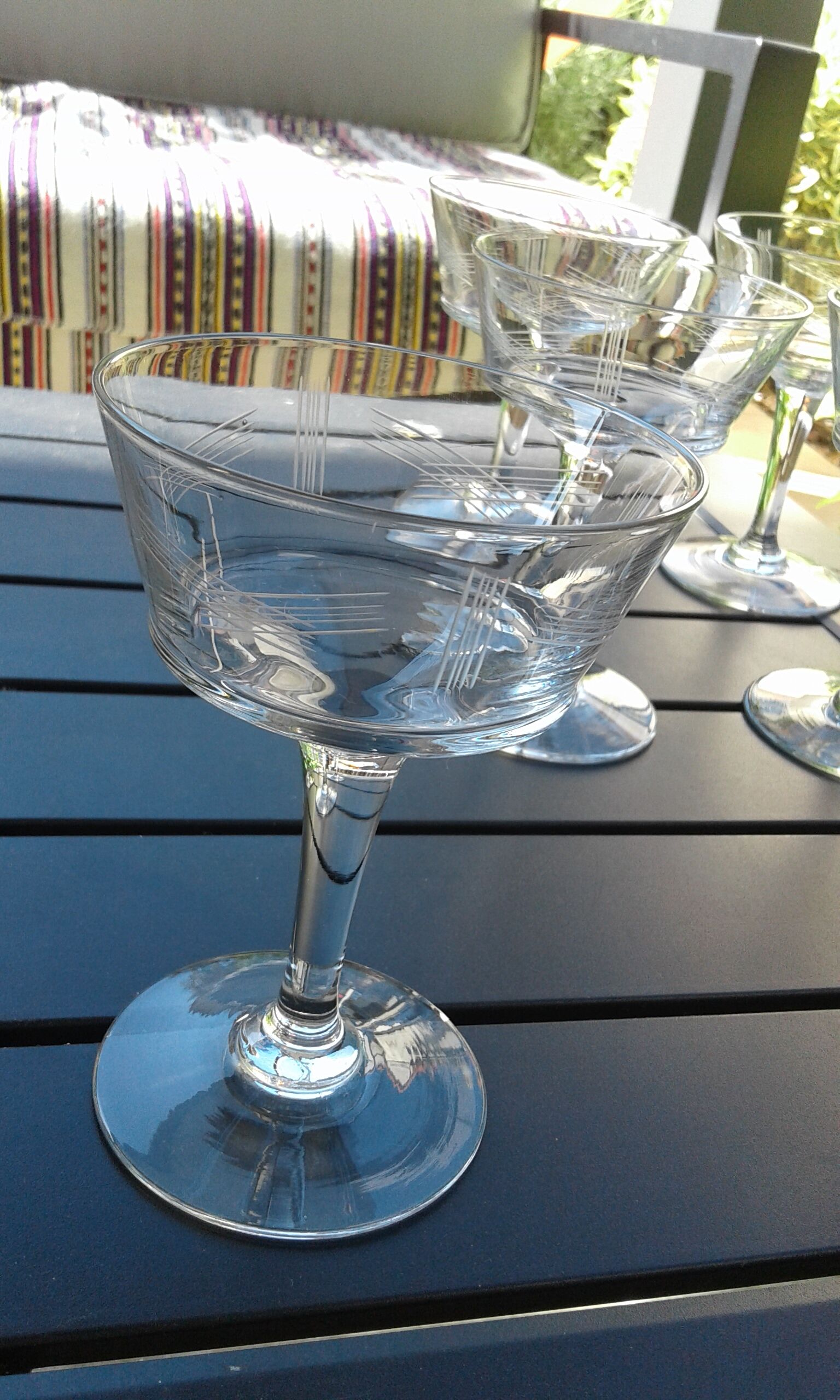 6 Champagne cups vintage