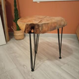 Bedside table/table washer tree trunk 3 feet iron