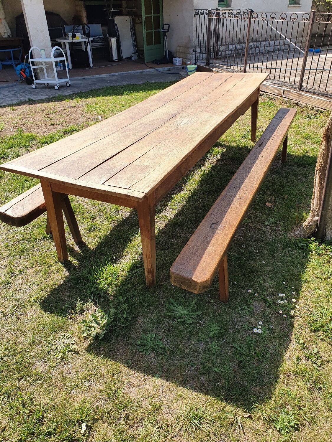Farmhouse table ans benches
