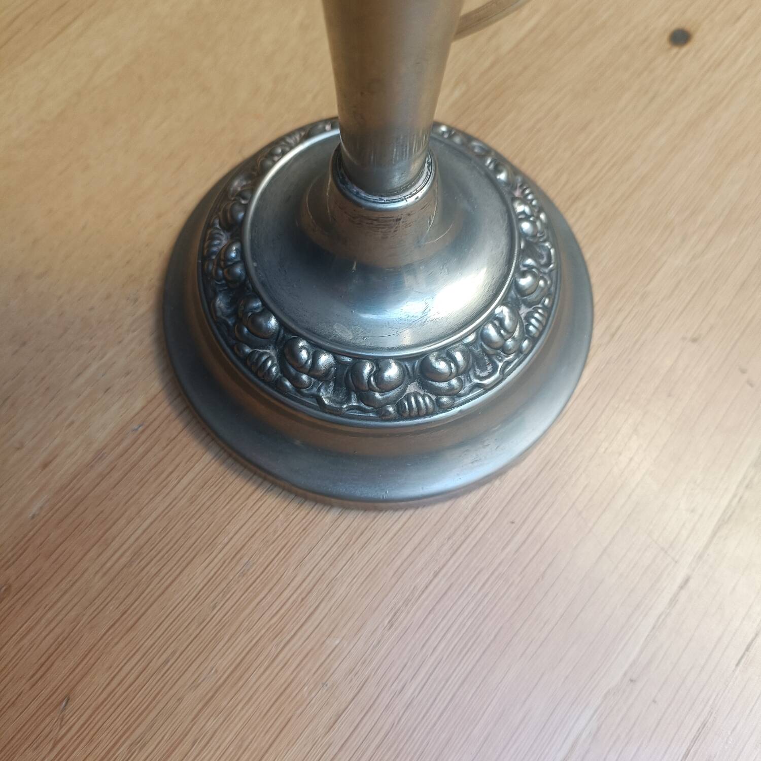 English lamp base, ostrich egg