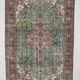 6x8 Vintage Green & Red Oriental Persian Rug, 172x252Cm