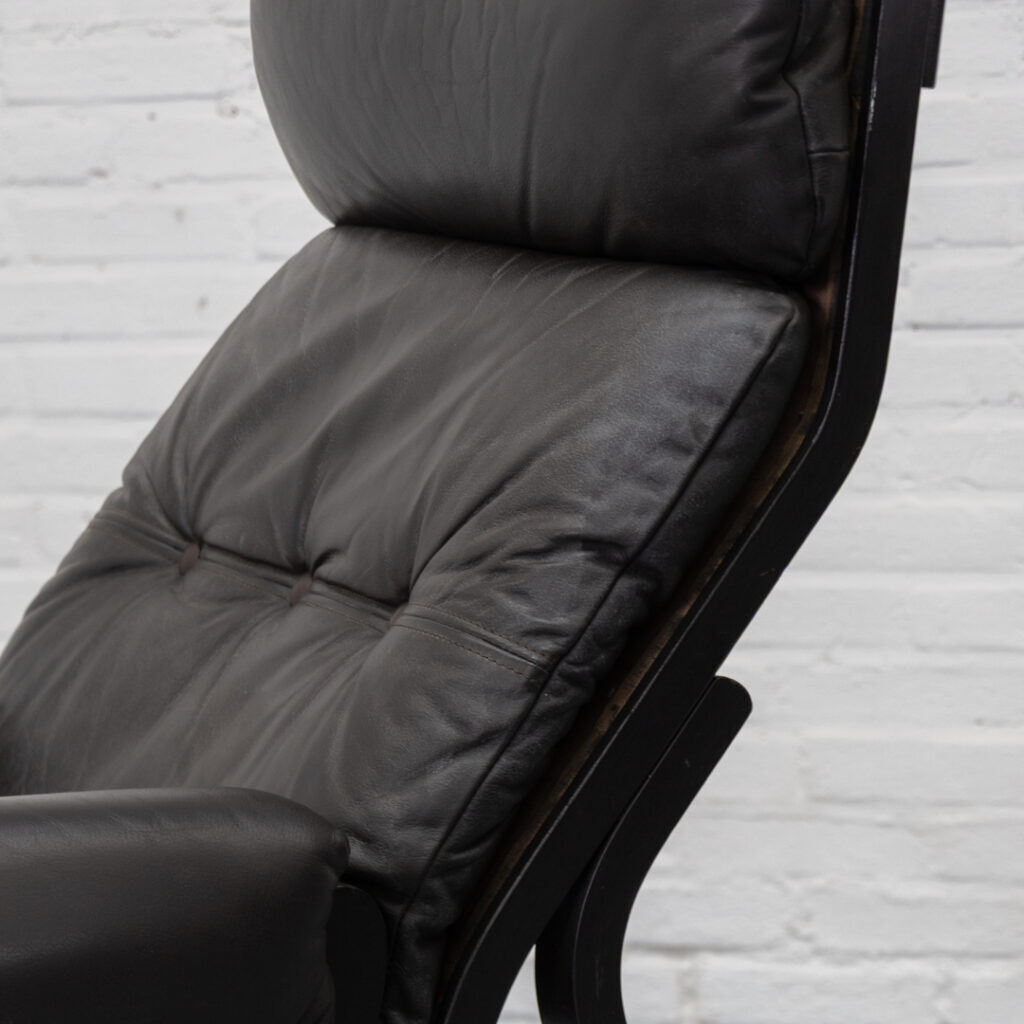 Bentwood & Leather Lounge Chair 1970s