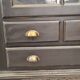 Showcase library patina black a door three drawers