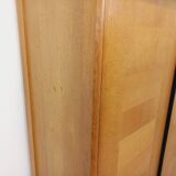 Armoire dressing vintage Guillerme et Chambron en chêne massif années 60