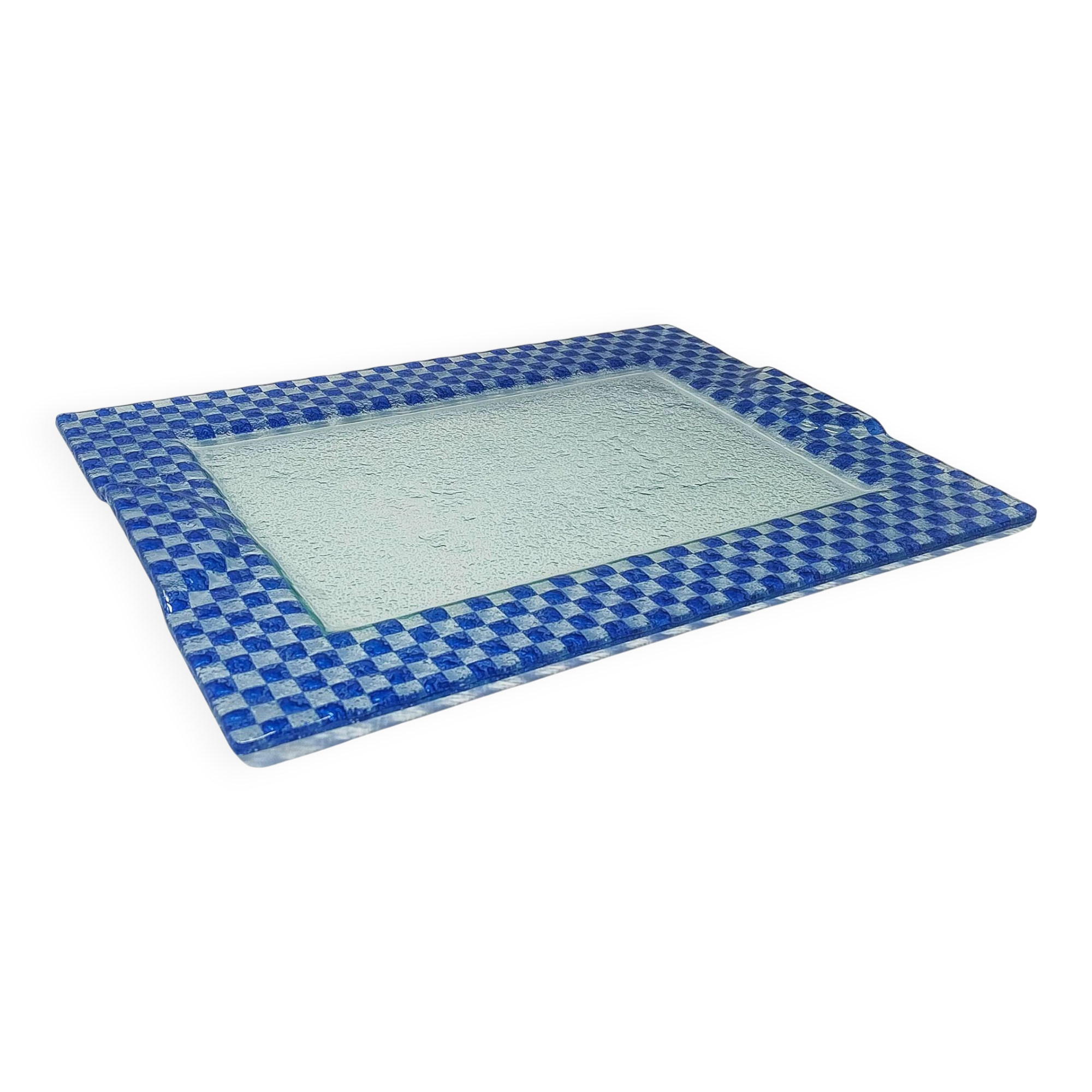 1970s Astonishing Italian tray by Albatros in Murano glass.