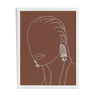 Illustration "the woman with earrings" by noums atelier