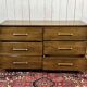 Art Deco style commode from the 1950s in walnut and oak - American manufacturer