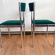 Lot de 4 chaises en velours vert