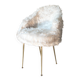 Ivory white fur armchair, 1970