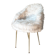 Ivory white fur armchair, 1970