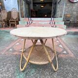 Rattan coffee/side table circa 1960