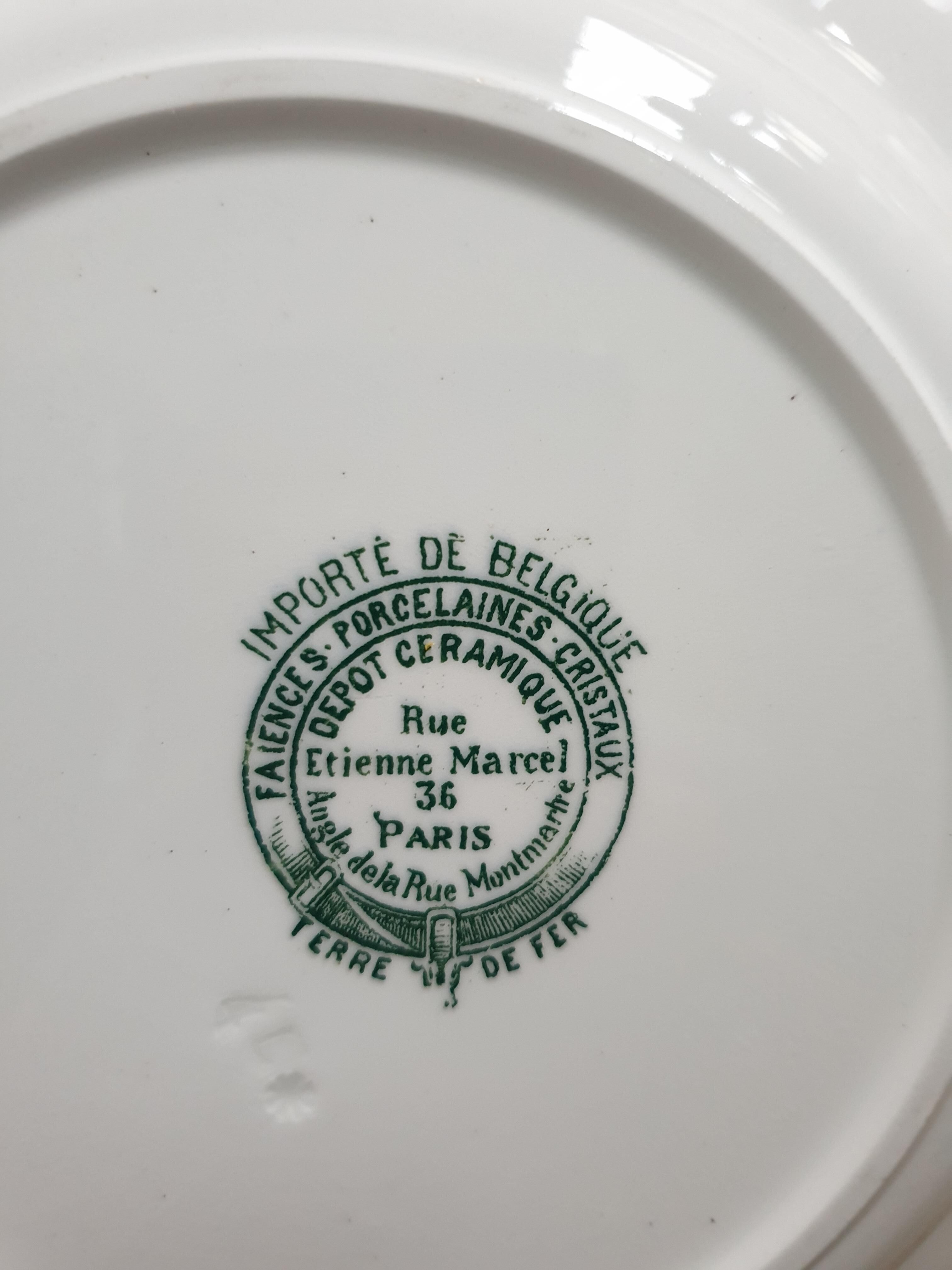 Round serving dish hollow iron earth