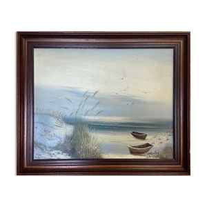 Tableau bord de mer, dune