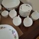 Vintage tableware service in Gien earthenware, "Champs" model with roses – An