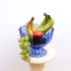 Tulip-shaped fruit cup basket - blue glass