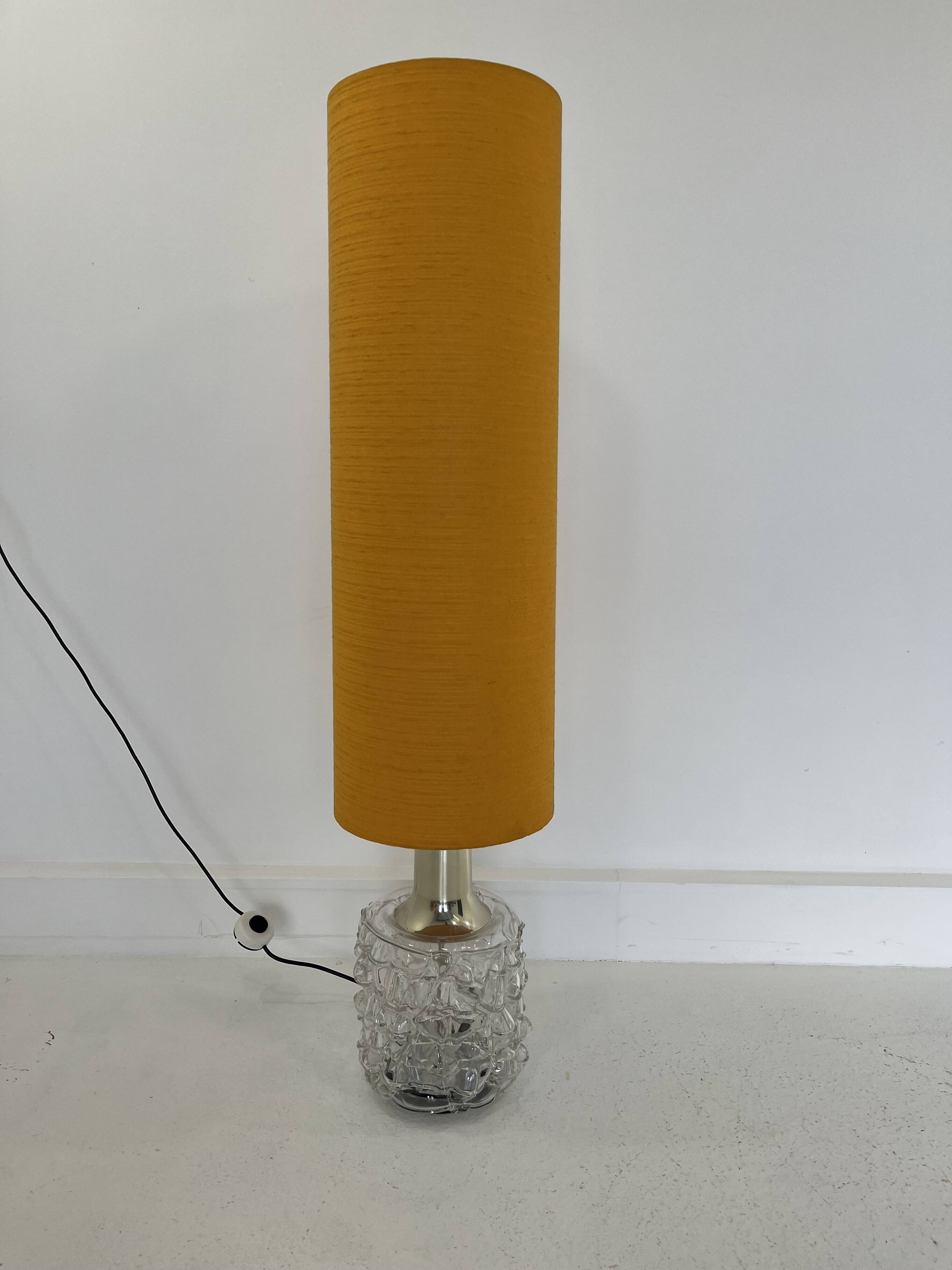 Lampe vintage en verre bulle et chrome de Doria Leuchten, Allemagne, années 1960.
