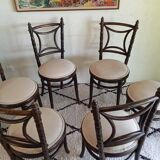 Set of 6 Fischel bistro chairs, early 1900s