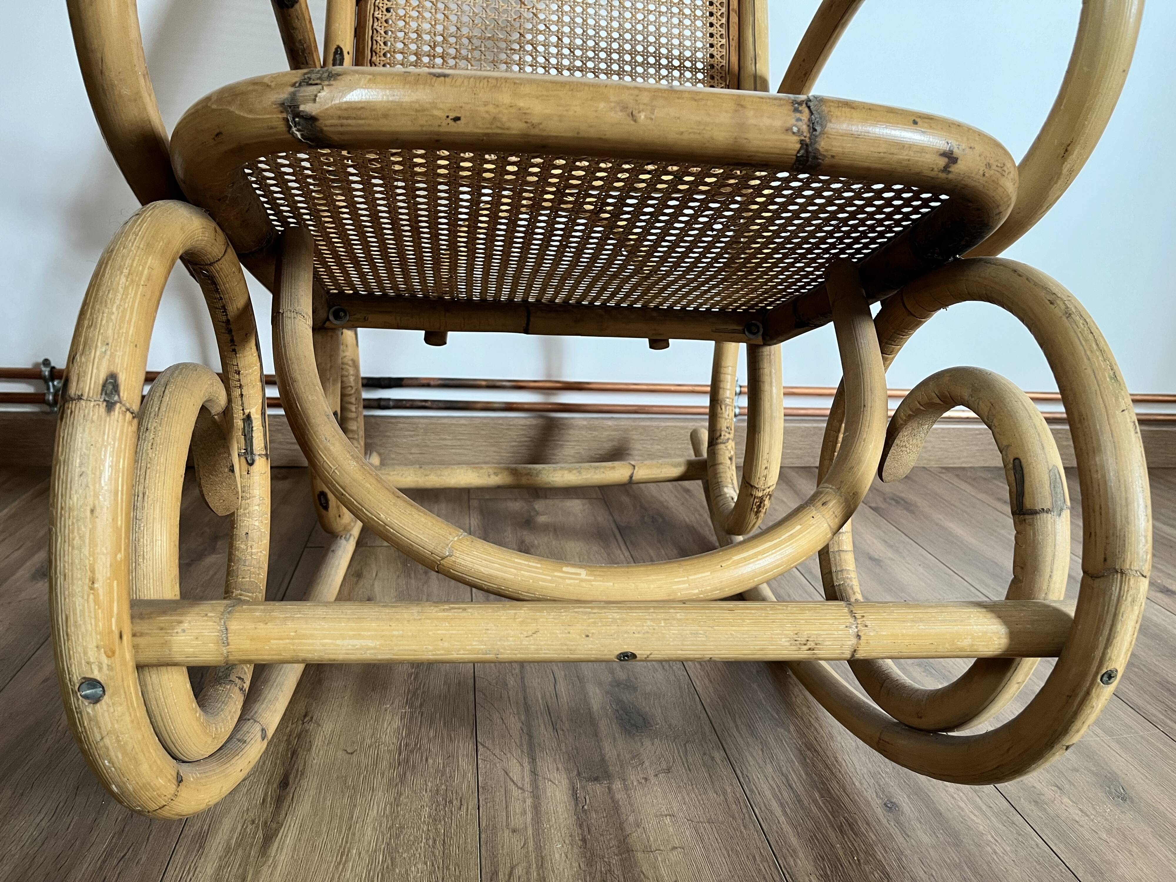 Adult model rattan rocking chair