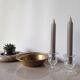 Pair of old glass candlesticks