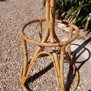 Vintage coat rack in bamboo and rattan