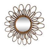 Vintage rattan mirror