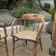 Pair of English captain's armchairs
