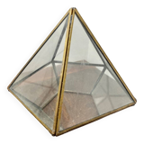 Pyramidal brass display case