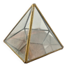 Vitrine pyramidale en laiton