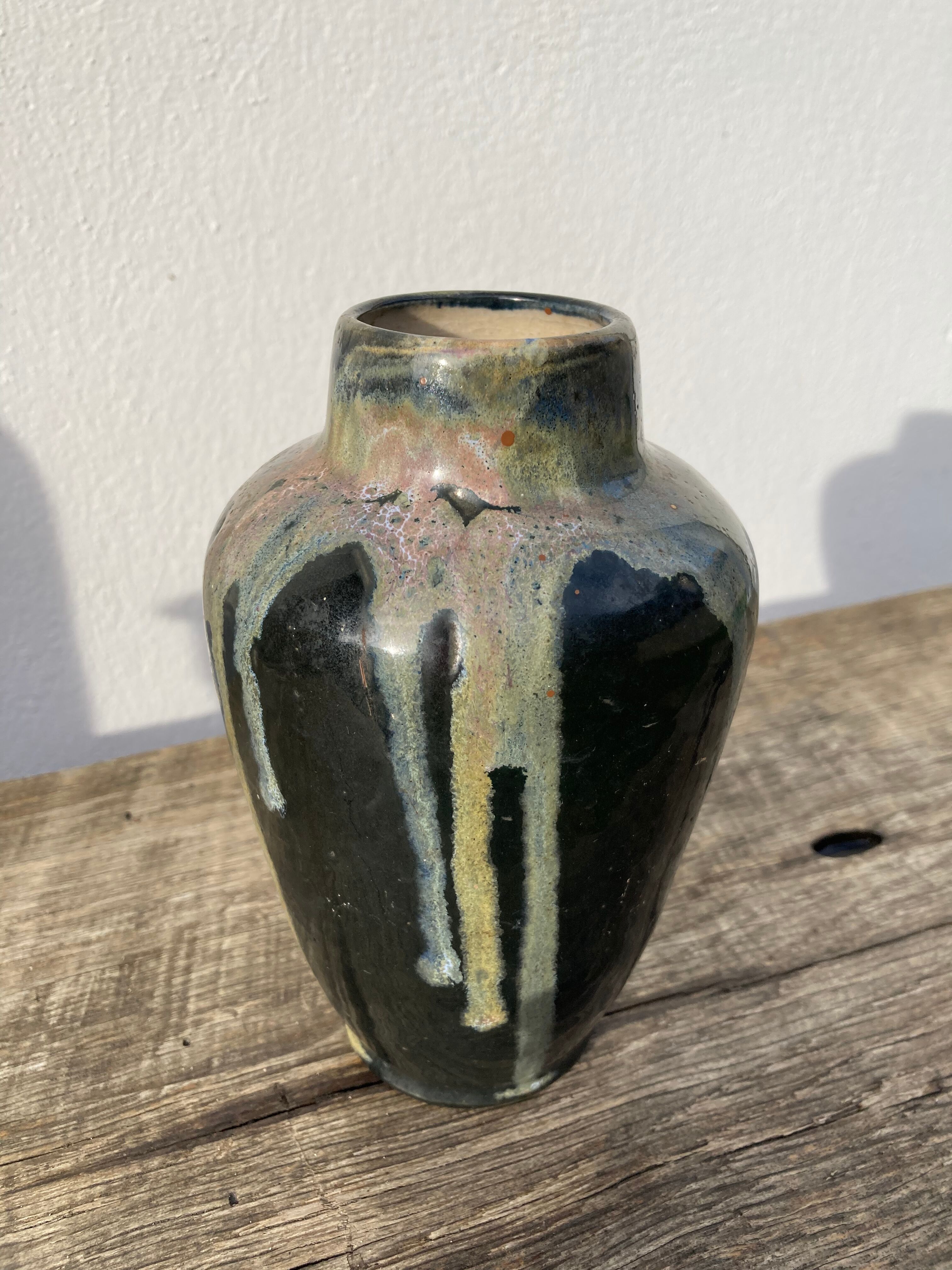 Art Deco stoneware vase signed Jean Pointu, 1920 Saint Amand en Puisaye