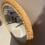Rattan mirror