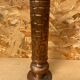 Antique brutalist hammered copper cylinder vase vintage