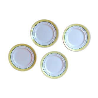 4 Dessert plates in semi-porcelain Ceranord