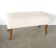 Artisanal Bench in Boucle and Walnut Contemporary Italian Design