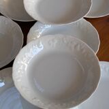 Set of 8 deep plates Limoges porcelain