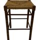 Vintage Wooden Stool With Rope Seat 60s Minimalist